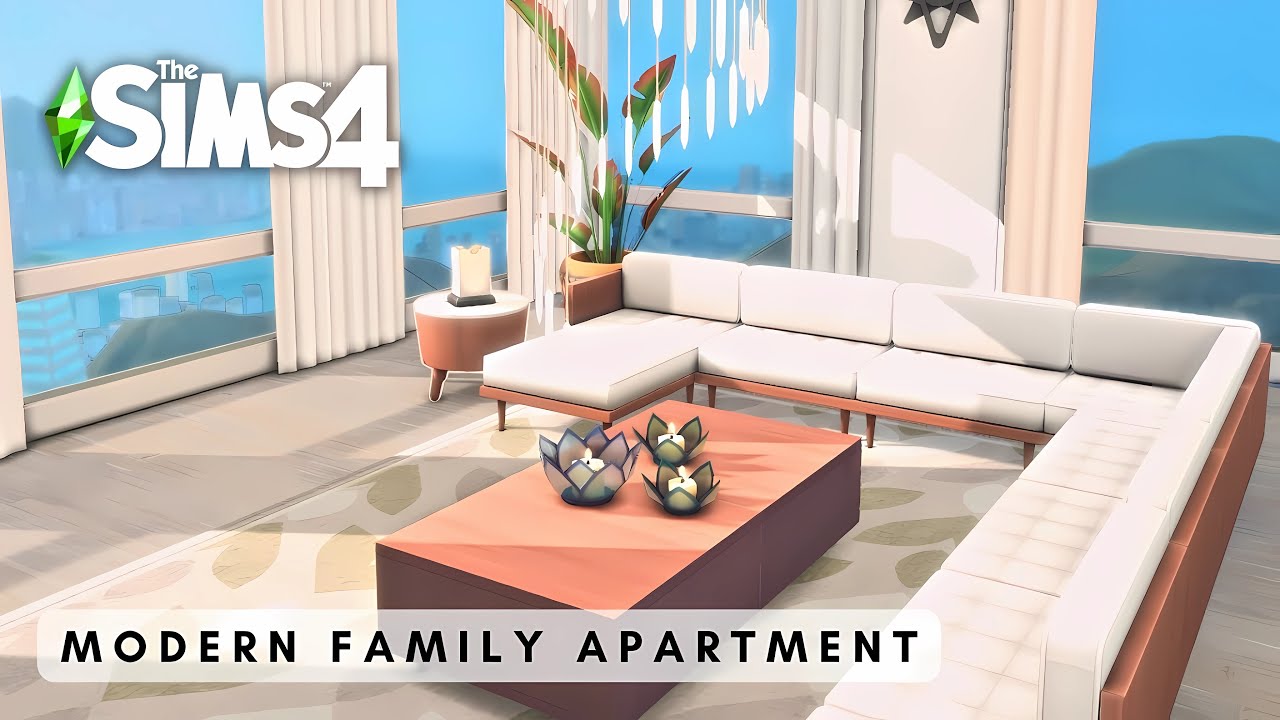 The Sims 4 Modern Family Apartment | No CC | Stop Motion Build - YouTube
