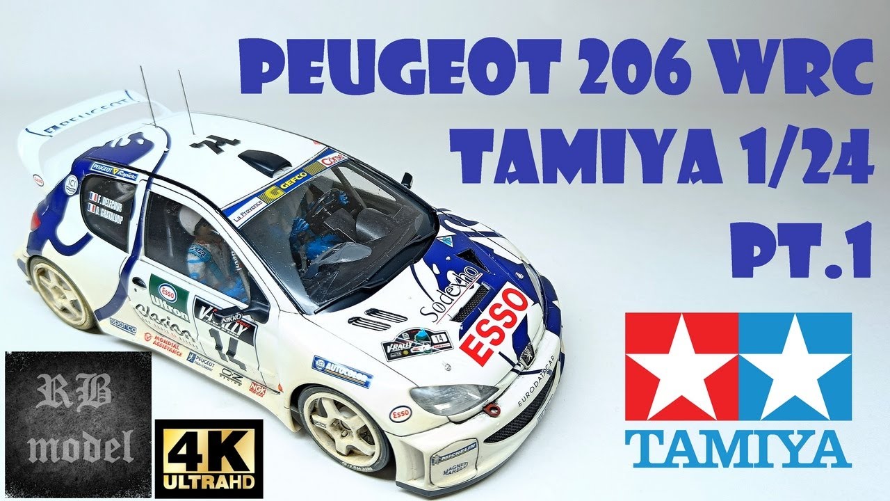 自動車 PEUGEOT 206 WRC 1/24 PEUGEOT 206 WRC - TAMIYA 1:24 - FULL VIDEO BUILD - YouTube
