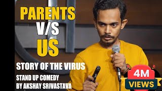 "Parents Vs Us" | Stand up Comedy by Akshay Srivastava Hindi CC