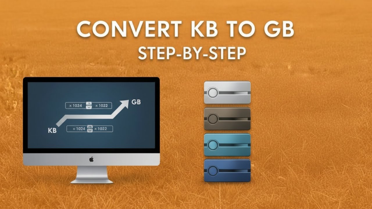 how to convert kb into gb - YouTube