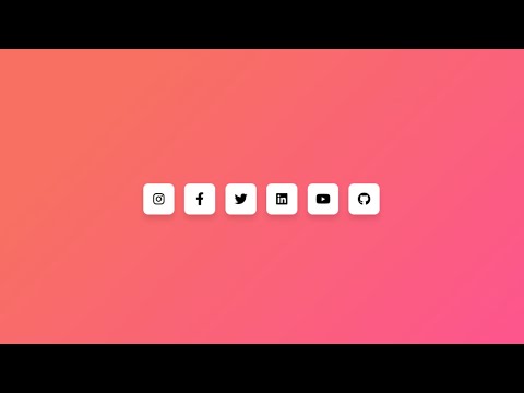 How to Create Social Media Icons Button Using HTML and CSS | social Media Icons on hover Animation