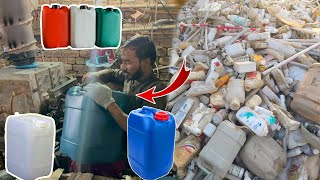 Amazing Process of Plastic Recycling to Make Jerry Cans for Water | Plastic scrap Recycling process