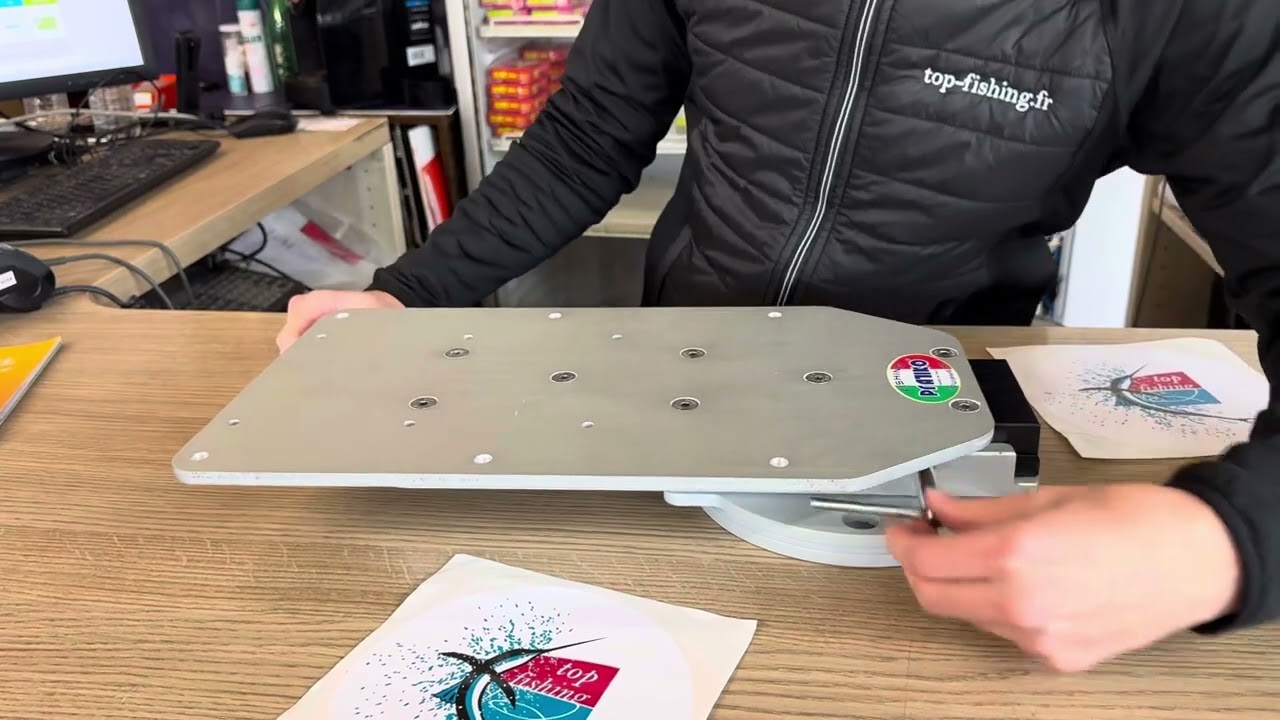 Support Stabilisateur Pour Moteur De Pêche à La Traîne - Acier Inox/alu - Réglable 360° - Pince Rapide