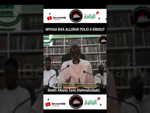 Sheikh Albaniy Zaria RH Miyasa Ba A Allurar Polio A Enugu Islam Arewa Viral Shorts