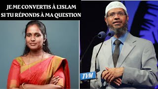 Une Dame Hindou défie Zakir Naik de se convertir à l'islam s'il répond à sa Question