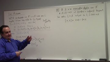 Lie Algebras: definition, examples, Lie subalgebra, ideals, adjoint homomorphism, 3-27-23 part 1