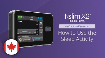 How to Use the Sleep Activity on the t:slim X2 Insulin Pump with Control-IQ Technology