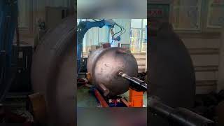 Pressure Vessel Welding in Action - Industrial Arc Welding Robot