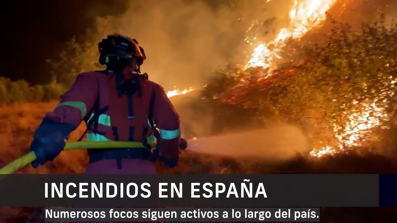 Dos muertos y varios heridos, mientras sigue la lucha contra el fuego en España
