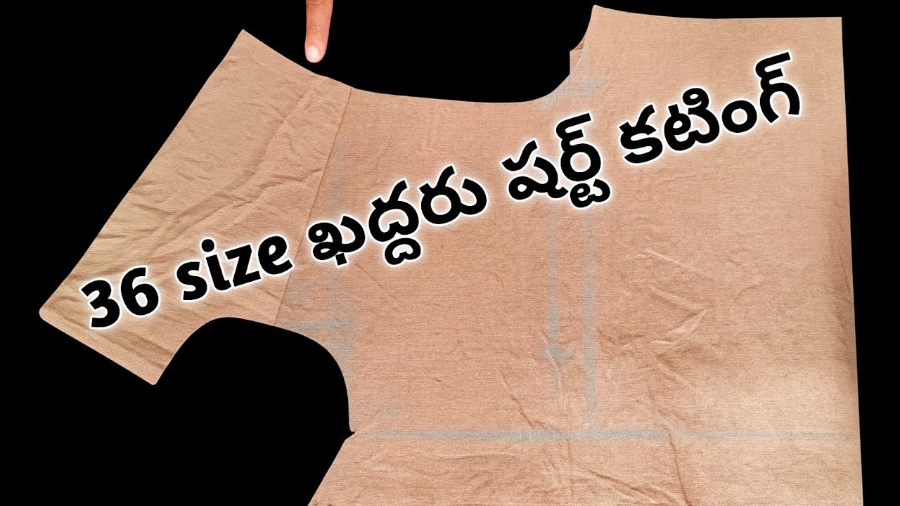 36 Size Khaddar Fabric Shirt Cutting Step by Step | Tailoring Tips in Telugu