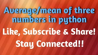 average of three numbers | average of two numbers | mean of two numbers | mean of three numbers