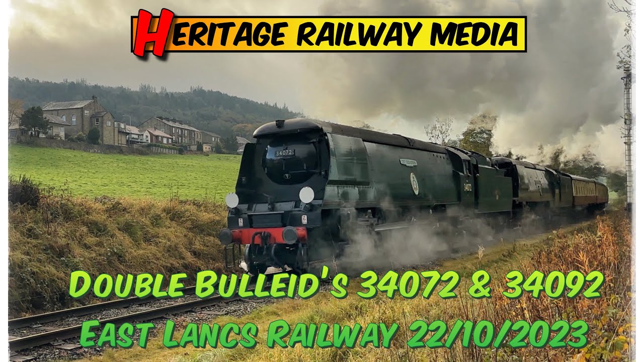 'Double Trouble’ - 34072 & 34092 Double heading on the ELR - YouTube