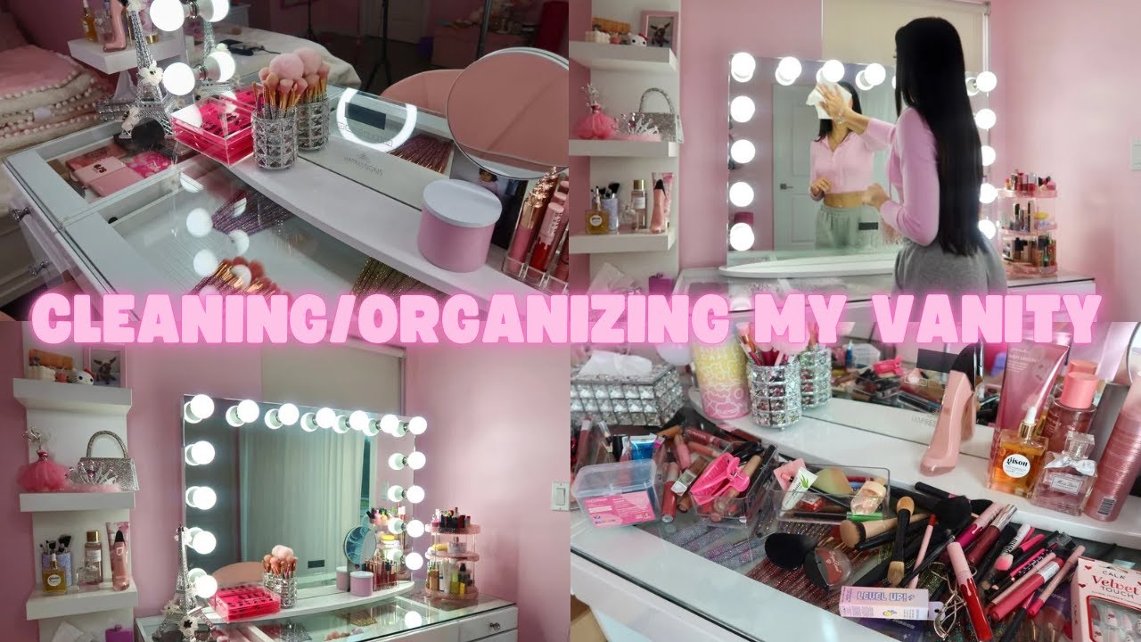 CLEANING/ORGANIZING MY VANITY ✨TOUR 2024 ♡ | *satisfying & motivating*