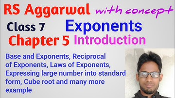 Rs aggarwal class 7 Chapter 5 Introduction | MATH GURUJI | Exponents | Exponents and power class 7