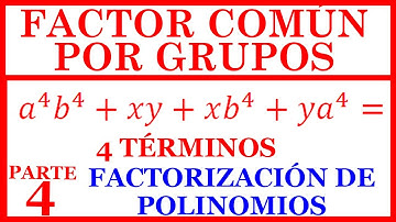 FACTOR COMÚN por GRUPO (FACTOR COMÚN POR AGRUPACIÓN) (SEGUNDO CASO) [FACTORIZAR POLINOMIOS] PARTE 4