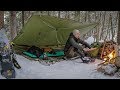 Solo Overnight in a Snow Storm. Winter Camping With Subscriber Gear.