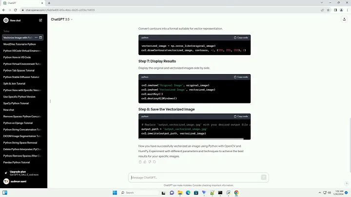 how to vectorize an image in python
