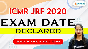 ICMR JRF 2020 | Exam Date Announced | Exam Updates by Kumkum Gautam