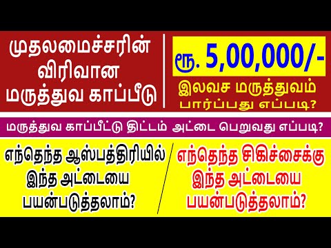 வருடத்திற்கு 5 லட்சம் வரை இலவச மருத்துவ காப்பீடு | maruthuva kapitu thittam in tamil | how to apply