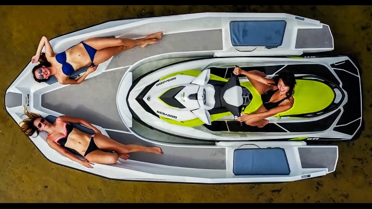 Wave Boat 444 Boat Propelled By A Jet Ski Sealver Youtube