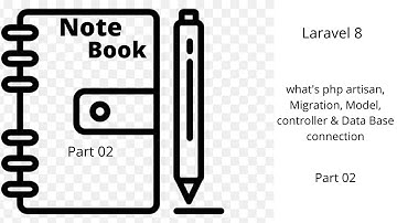 #Laravel8 Part 02. Migration & DB Connect Laravel8  tutorial. NoteBook by With Us Buddy