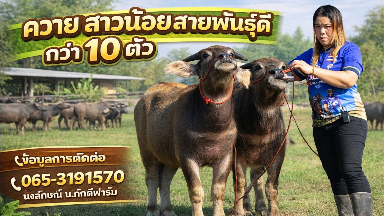 💥ควายสาวน้อยพัฒนากว่า10ตัว 06-53191570นงลักษณ์ น.ภักดีฟาร์ม อ.ชื่นชม จ.มหาสารคาม