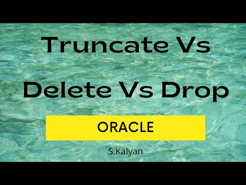 Delete ,Truncate & Drop , DDL, DML, Oracle, Interview Q & A