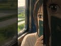 Cozy train ride with a book in hands 📖🚊#trainride#cozyanime#aftertherain#ghiblistyle#books
