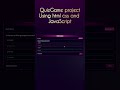 Quiz Game Project for Beginners | Web Dev 🔥#tech #coding #shortsfeed #college #programming