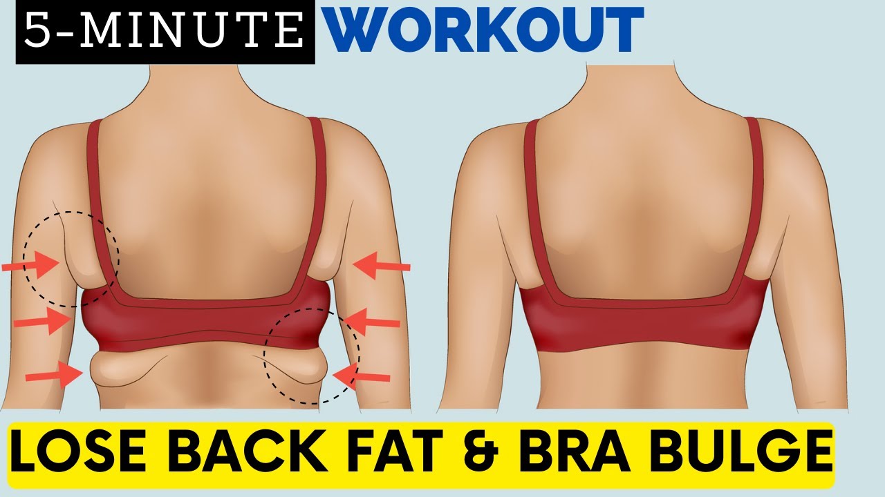 5 Minute BACK FAT and BRA BULGE Workout ✓ ANYONE CAN DO IT 