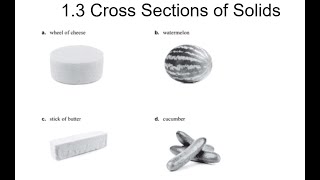 IM 3 1.3 Cross Sections of Solids