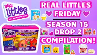 REAL LITTLES FRIDAY Complete Collection COMPILATION!! UNBOXING Shopkins Season 15 Micro Mart Drop 2!