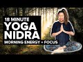 Morning yoga nidra meditation in bed  for energy  focus