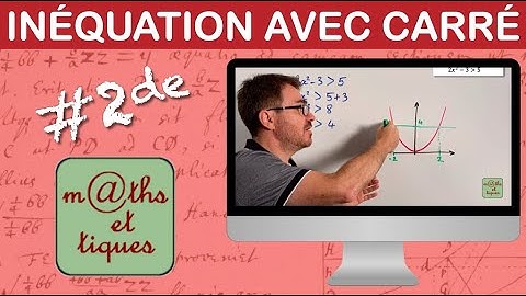 Résoudre une inéquation avec la fonction carré - Seconde