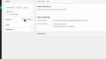 How to Add Menu and Pages in Wordpress - Tutorial Video