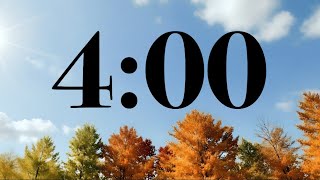 4 Minute Fall Timer | Autumn Leaves, Nature, & Calm Lofi Jazz Music | Classroom & Focus Countdown
