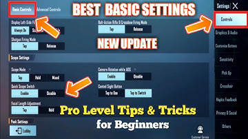 pubg/bgmi new basic settings new update 2.0 guide in hindi | pro level tips and tricks