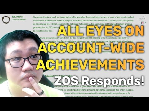 ZOS Devs Answer! The Account-Wide Achievement Woes | The Elder Scrolls Online - Ascending Tide