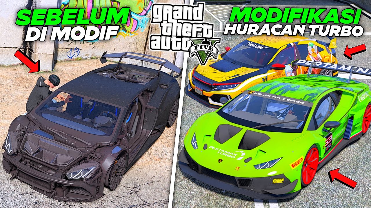 Aku MODIFIKASI Mobil HURACAN Turbo Langka Untuk Ikut Balapan CARMEET JDM Di - GTA 5 MOD