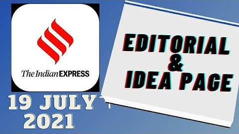 19th July 2021 | Gargi Classes Indian Express Editorial Analysis/Discussion