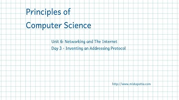 CS Principles - Unit 6 Day 3 - Inventing and Addressing Protocol