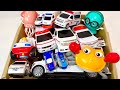 オモシロおもちゃと救急車が走っておかたづけBOXにおかたづけ！走行テストと安全確認お願いします