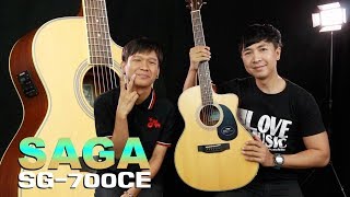 SAGA SG-700CE l กีต้าร์โปร่งไฟฟ้าสเป็กดีราคา