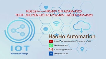 Testing Modbus with ADAM 4520. Module chuyển đổi RS-232 sang RS-422, RS-485