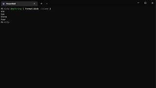Format the output of a string in multiple columns with PowerShell