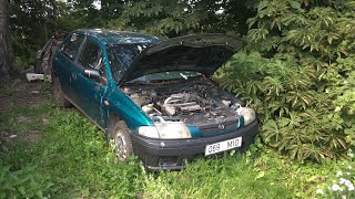 Starting 1997 Mazda 323 mio after sitting in bush #mazda#mazda323#wreck