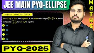 If ax + By = 109 is the equation of the chord of the ellipse ~ + ymid point is then a + B is equal