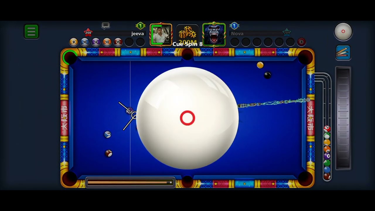 8 pool game 200 million black ball back shot