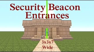 Minecraft Tutorial : Security Beacon Entrance with a Inside Lock