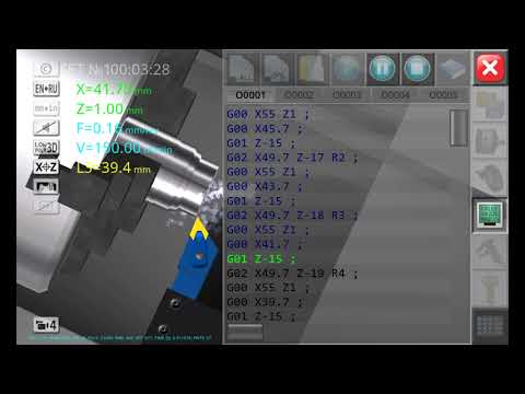 cnc turning program with cnc simulator